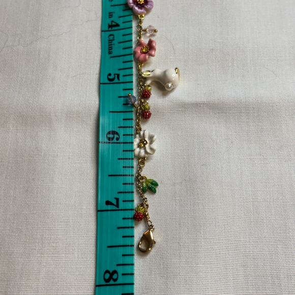 Les Nereides Enchanted Encounters Rabbit Charms Bracelet - Picture 6 of 12